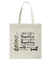 Book I Have Lived A Thousand Liver Tote Bag tile