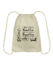 Book I Have Lived A Thousand Liver Drawstring Bag tile