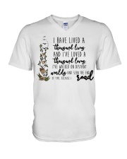 Book I Have Lived A Thousand Liver V-Neck T-Shirt tile
