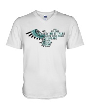 Hippie Listen To Heart V-Neck T-Shirt tile