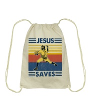 Baseball Jesus Saves Drawstring Bag tile