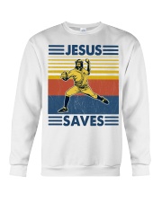 Baseball Jesus Saves Crewneck Sweatshirt tile