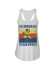 Baseball Jesus Saves Ladies Flowy Tank tile