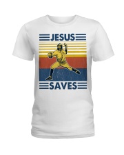 Baseball Jesus Saves Ladies T-Shirt tile