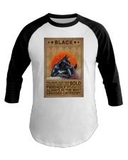 Cat Black Baseball Tee tile