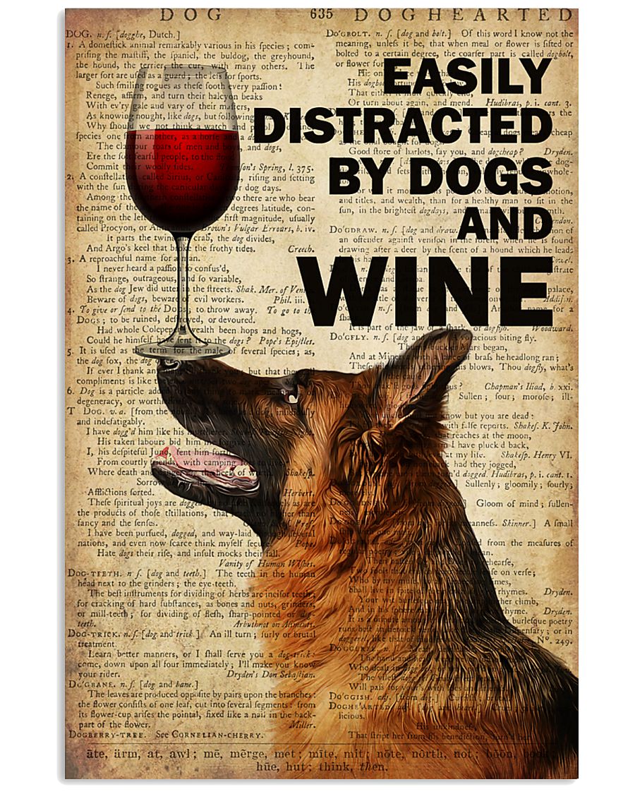 Dog K9 And Wine 16x24 Poster