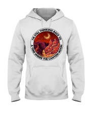 Camping I'm Still Thinking Back Hooded Sweatshirt front