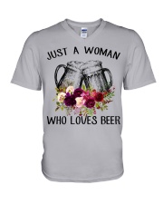 Beer Just A Woman - Hoodie And T-shirt V-Neck T-Shirt thumbnail