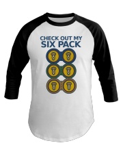 Beer Check Out My Six Pack Baseball Tee tile