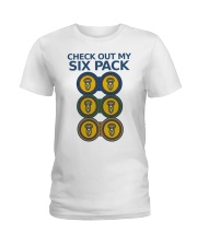 Beer Check Out My Six Pack Ladies T-Shirt tile