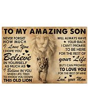 Family To My Amazing Son 24x16 Poster front