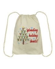 Hairdresser Spreading Holiday Shears Drawstring Bag tile