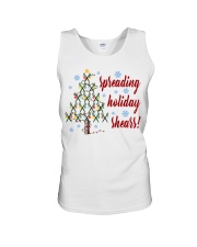 Hairdresser Spreading Holiday Shears Unisex Tank tile