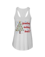 Hairdresser Spreading Holiday Shears Ladies Flowy Tank tile
