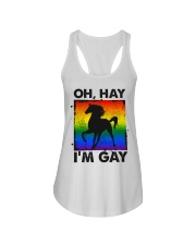 LGBT Oh Hay I'm Gay Ladies Flowy Tank tile