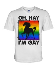 LGBT Oh Hay I'm Gay V-Neck T-Shirt tile