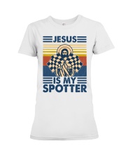 Racing Jesus Is My Spotter Premium Fit Ladies Tee tile