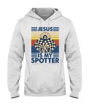 Racing Jesus Is My Spotter Hooded Sweatshirt front