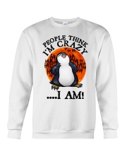 Animal People Think I'm Crazy Crewneck Sweatshirt tile