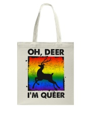 LGBT Oh Deer I'm Queer Tote Bag tile