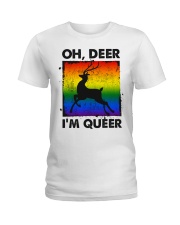 LGBT Oh Deer I'm Queer Ladies T-Shirt tile