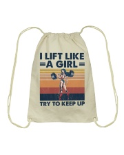 Fitness I Lift Like A Girl Drawstring Bag tile