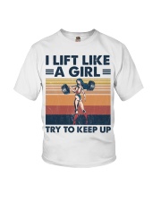 Fitness I Lift Like A Girl Youth T-Shirt tile
