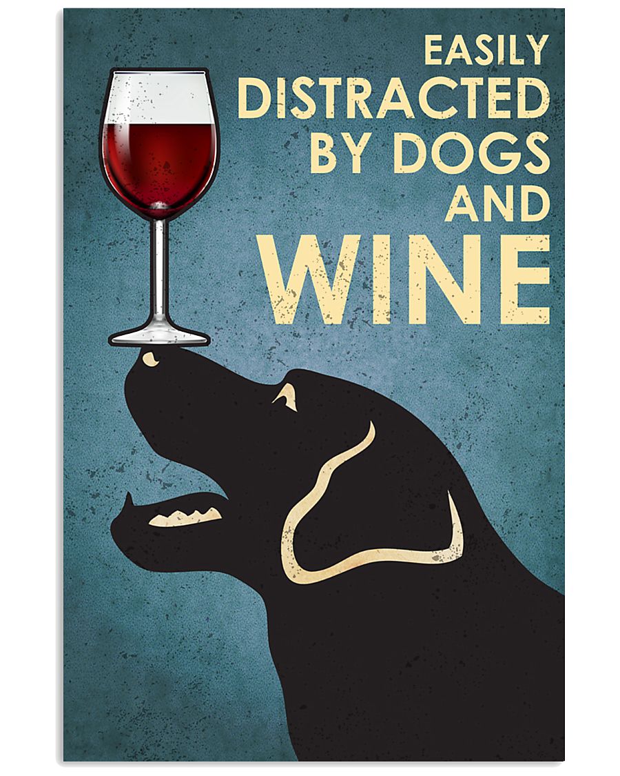 Dogs And Wine 16x24 Poster