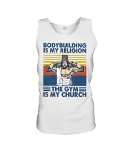 Fitness The Gym Is My Church Unisex Tank tile