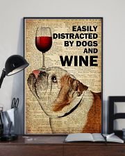 Dog Bulldog And Wine 16x24 Poster lifestyle-poster-2