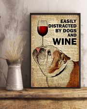 Dog Bulldog And Wine 16x24 Poster lifestyle-poster-3