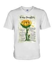 Family To My Daughter V-Neck T-Shirt tile