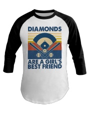 Baseball Diamonds Are A Girl's Best Friend Baseball Tee tile