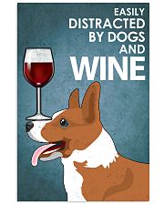 Dog Corgi And Wine 16x24 Poster front