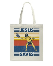Tennis Jesus Saves Tote Bag tile