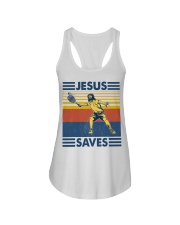 Tennis Jesus Saves Ladies Flowy Tank tile