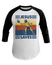 Tennis Jesus Saves Baseball Tee tile
