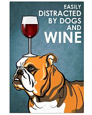 Dog BullDog And Wine 16x24 Poster front