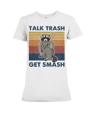 Raccoon Talk Trash Get Smash Premium Fit Ladies Tee tile