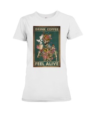 Coffee Drink Coffee Feel Alive Premium Fit Ladies Tee tile