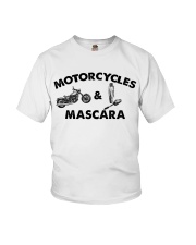 Motocross Motorcycles And Mascara Youth T-Shirt tile