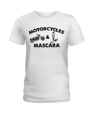 Motocross Motorcycles And Mascara Ladies T-Shirt tile