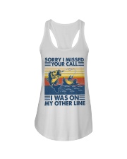 Fishing Sorry I Missed Your Call Ladies Flowy Tank tile