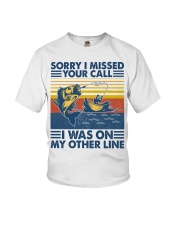 Fishing Sorry I Missed Your Call Youth T-Shirt tile