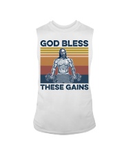 Gym God Bless There Gains Sleeveless Tee tile