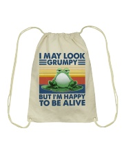 Animal I May Look Grumpy Drawstring Bag tile
