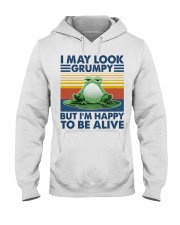 Animal I May Look Grumpy Hooded Sweatshirt front