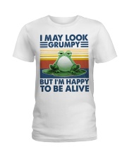 Animal I May Look Grumpy Ladies T-Shirt tile