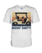 Golf Ridin' Dirty V-Neck T-Shirt tile