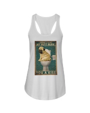 Dog Pug You A Kiss Ladies Flowy Tank tile